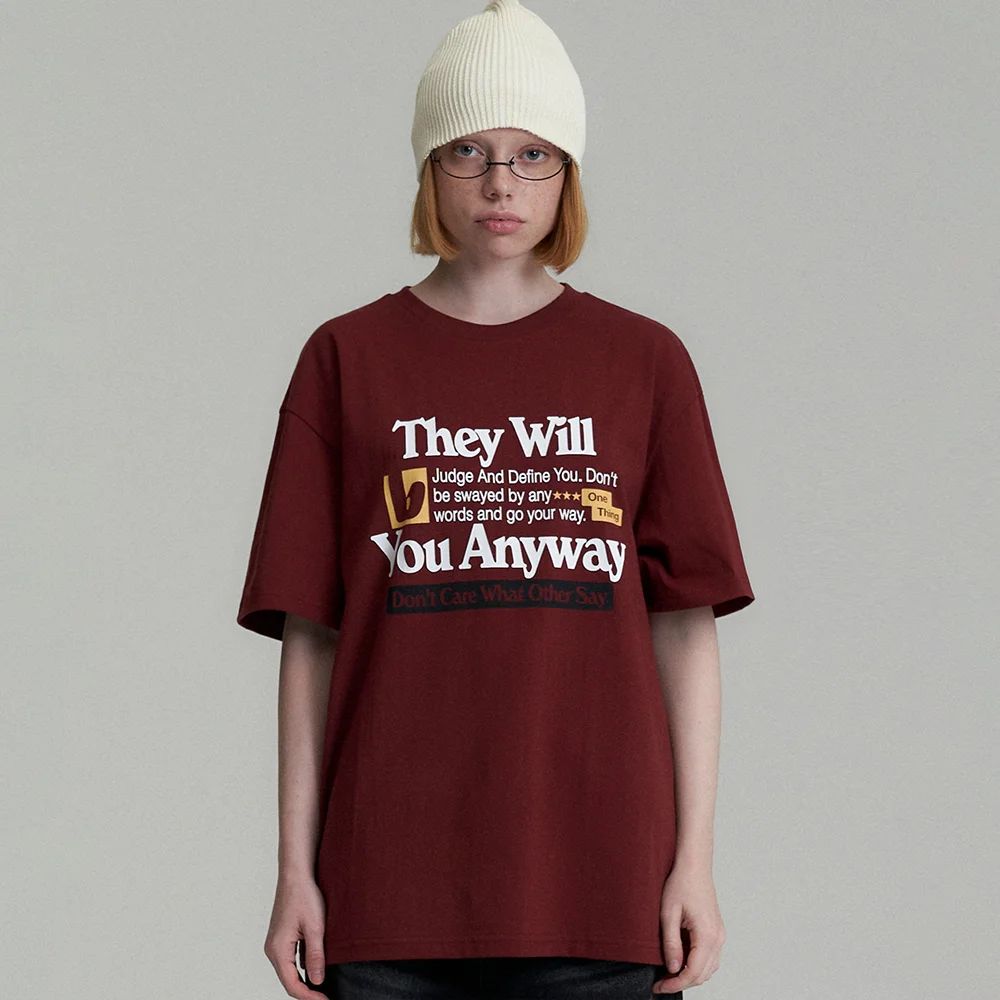 ONE THING T-SHIRT - BURGUNDY