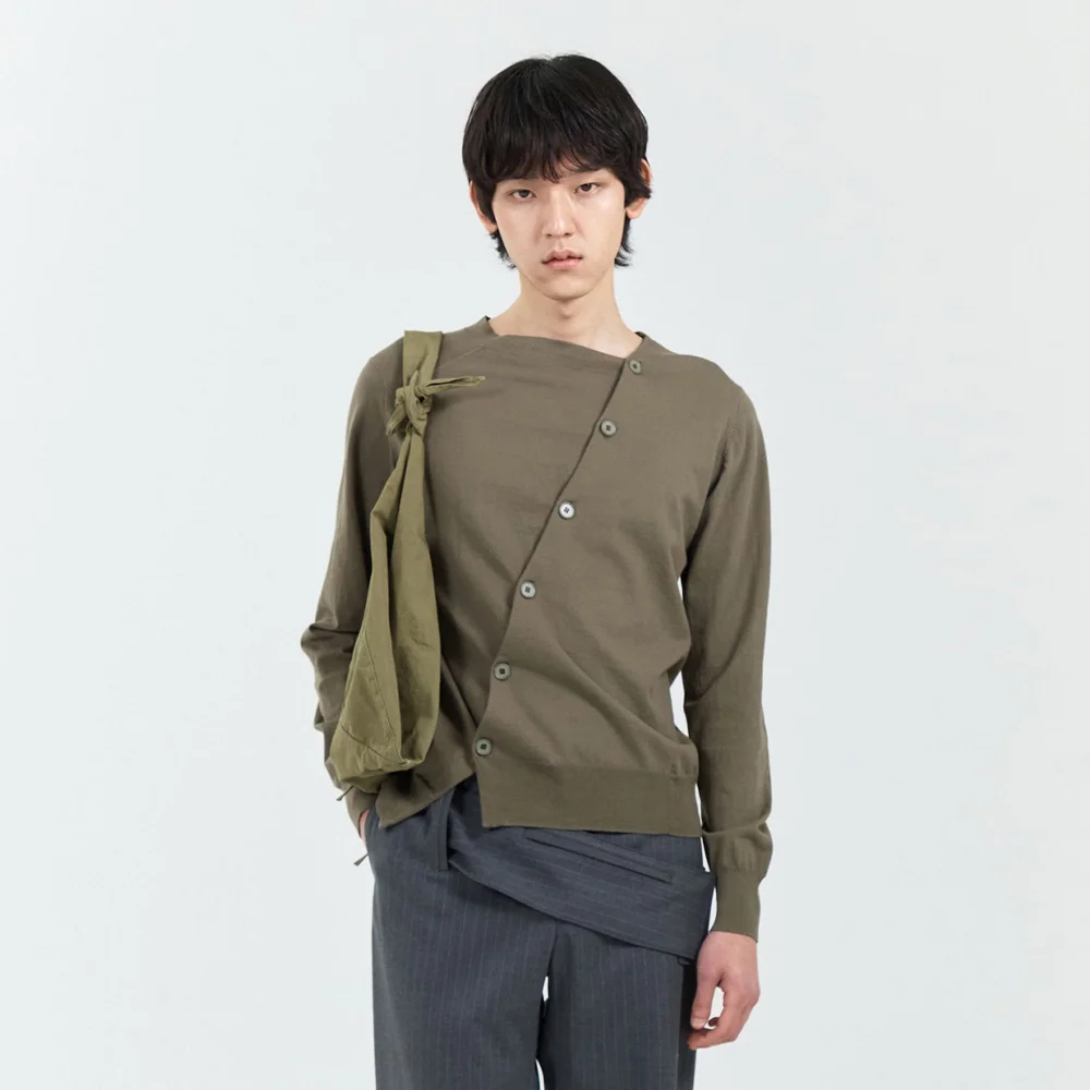 2 WAY CARDIGAN MOSS KHAKI