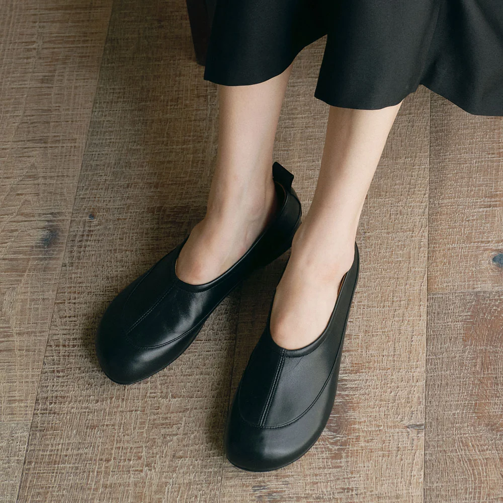 Rosy flat shoes (Black)
