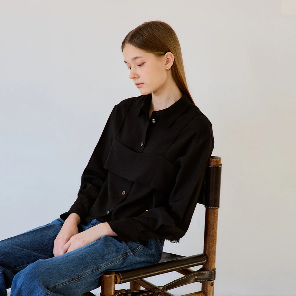 Sophie Bustier Shirt Black