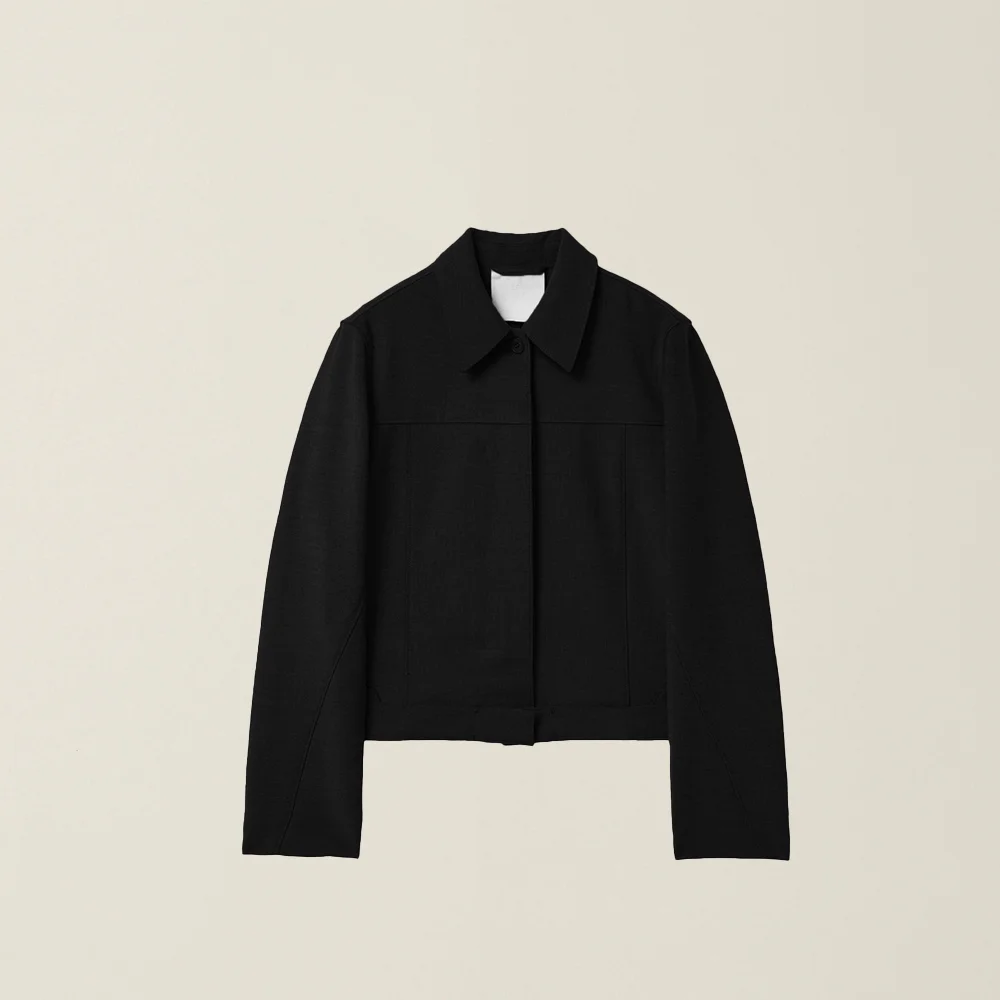 WOMENS MELANGE JACKET BLACK