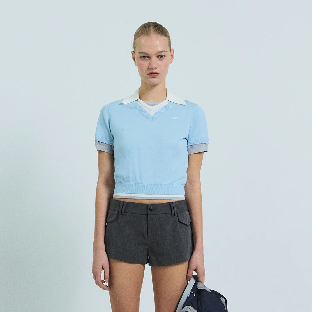 PETRA COLLAR KNIT (LIGHT BLUE)