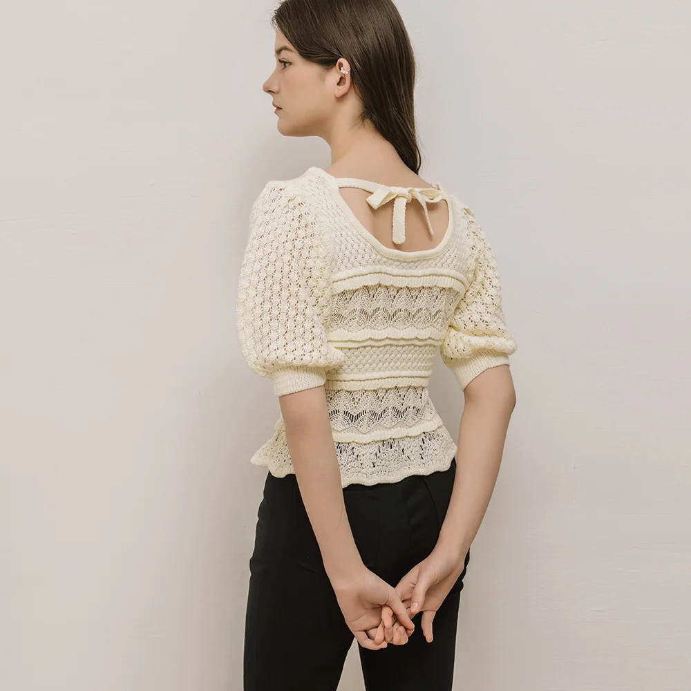 Lautre Mahe Ivory Back Ribbon knit