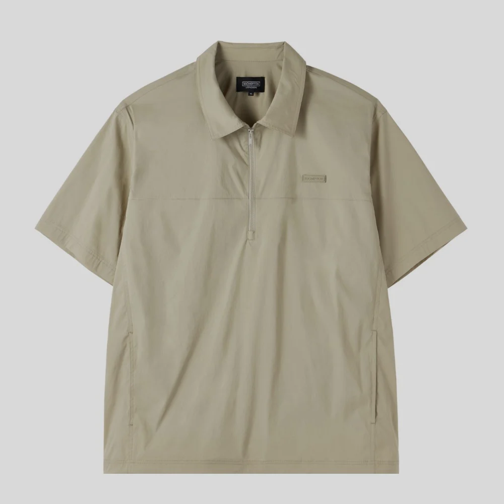 COOLWAVE HALF ZIP T-SHIRT - BEIGE (P252MPL187)