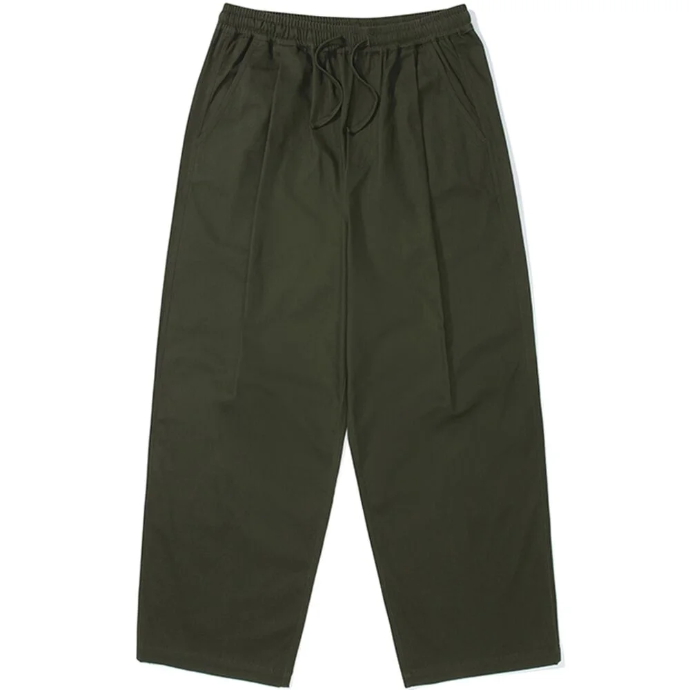 M-LABEL LOOSE-FIT PINTUCK PANTS 深卡其色