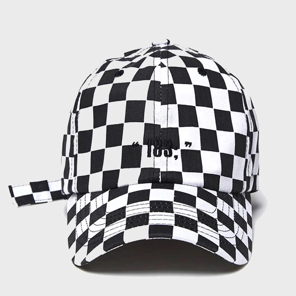 183 CHECK BLACK BALL CAP