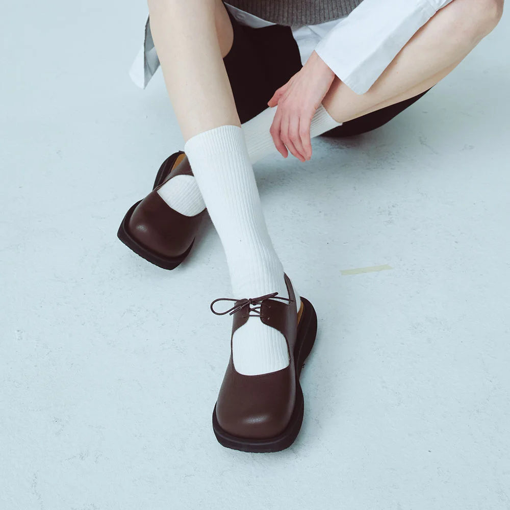 Bony lace slingback(Brown)