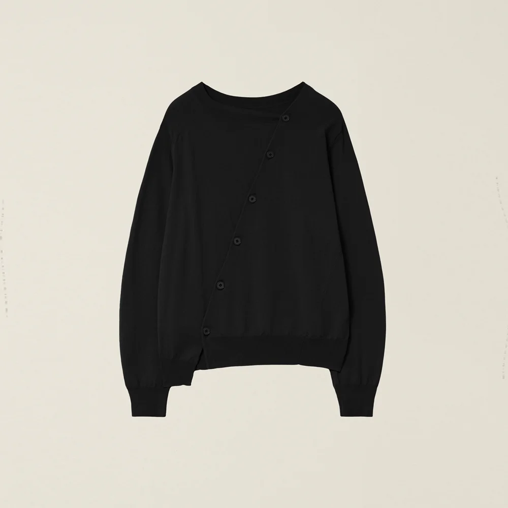 2 WAY CARDIGAN BLACK
