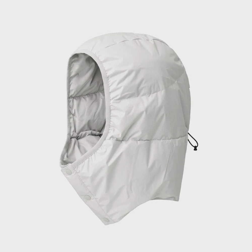 FEATHER DOWN BALACLAVA LIGHT GREY