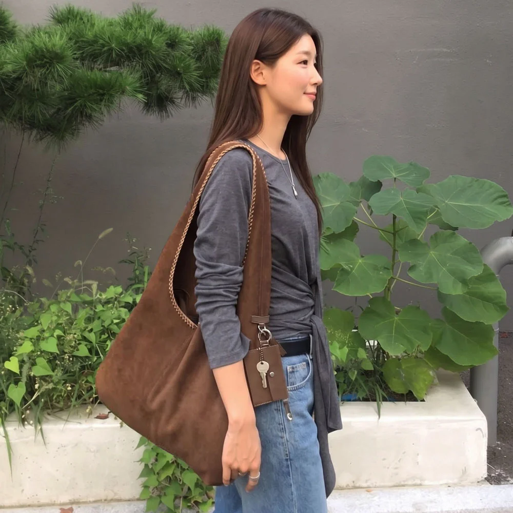 Natter Shoulder Suede Brown F034_93