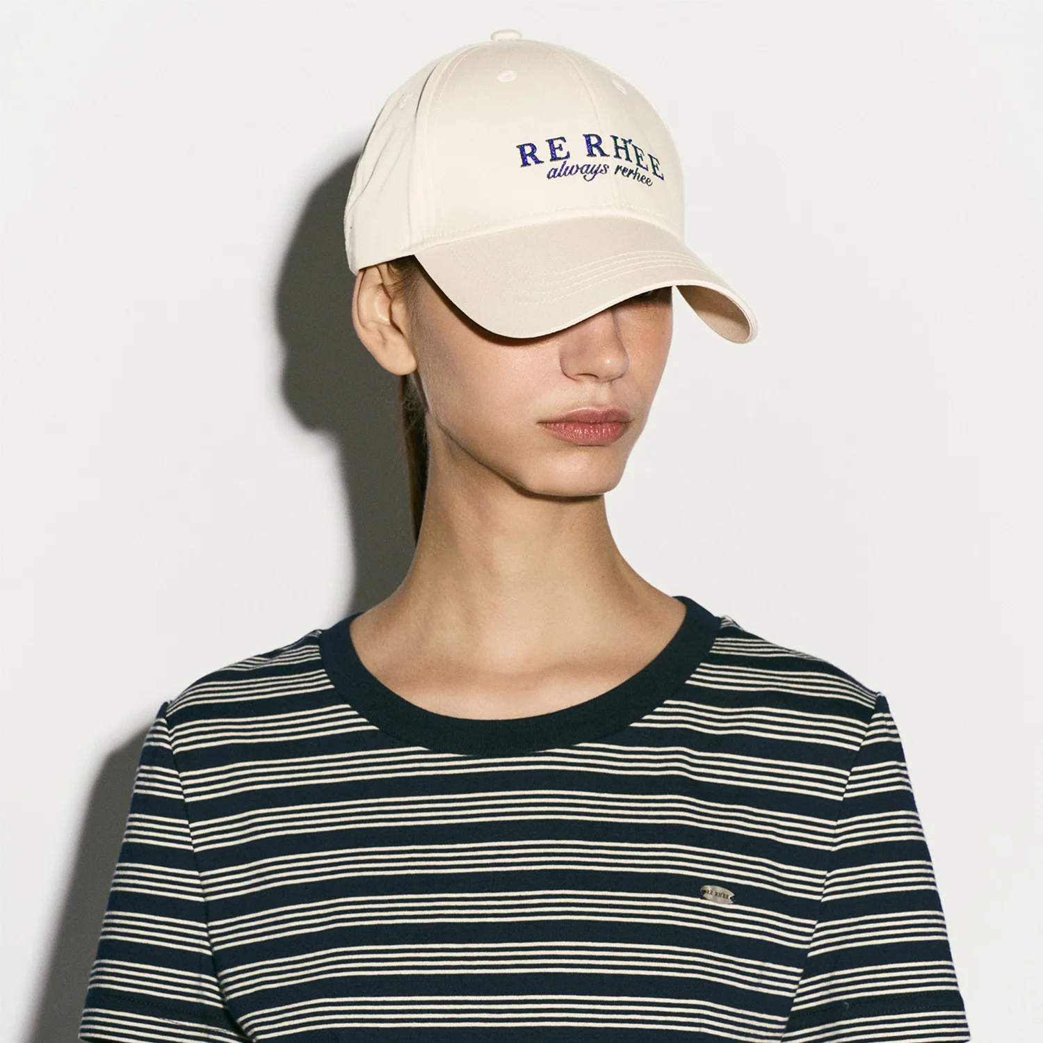 LOGO EMBROIDERED COTTON BALL CAP BEIGE