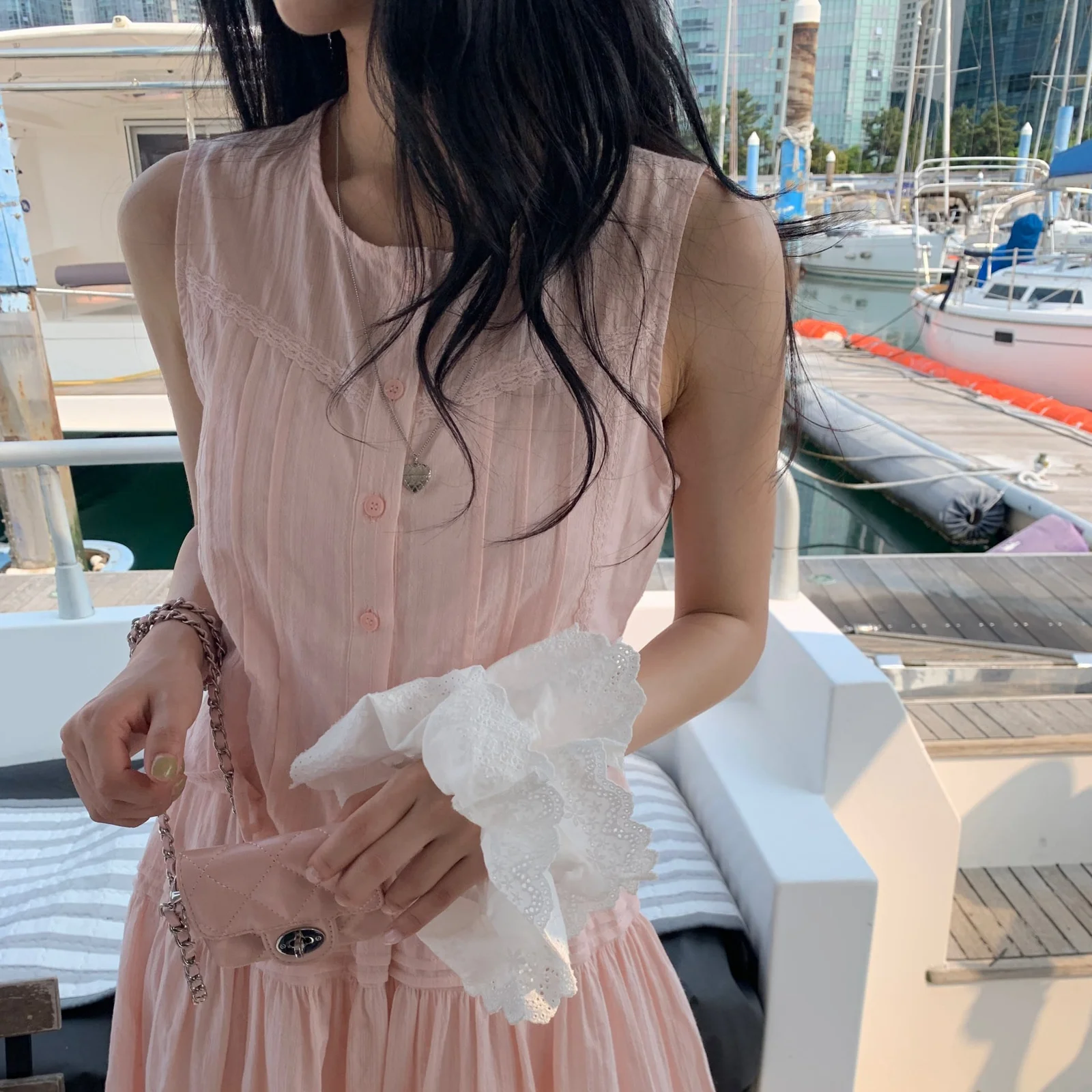 Bellina 蕾絲 雪紡衫