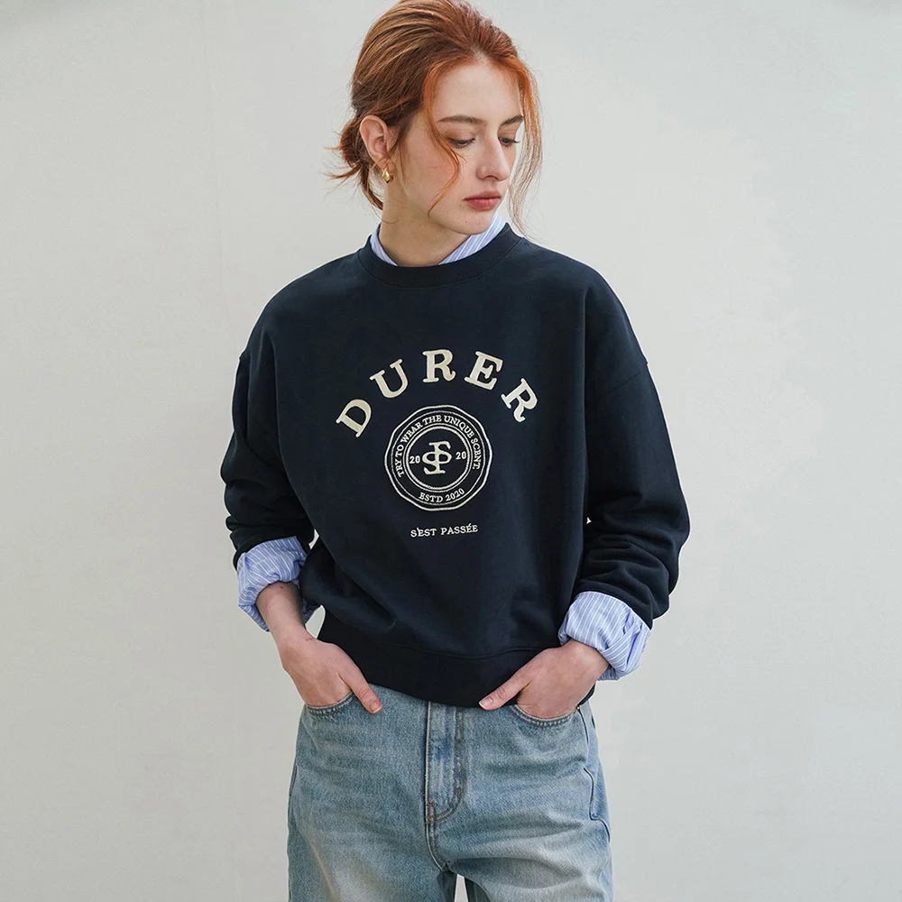 SITP5181 DURER 經典傳承 刺繡 衛衣_Navy