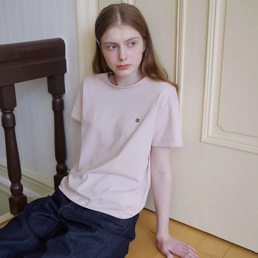 Soft basic logo T-shirt _Pink