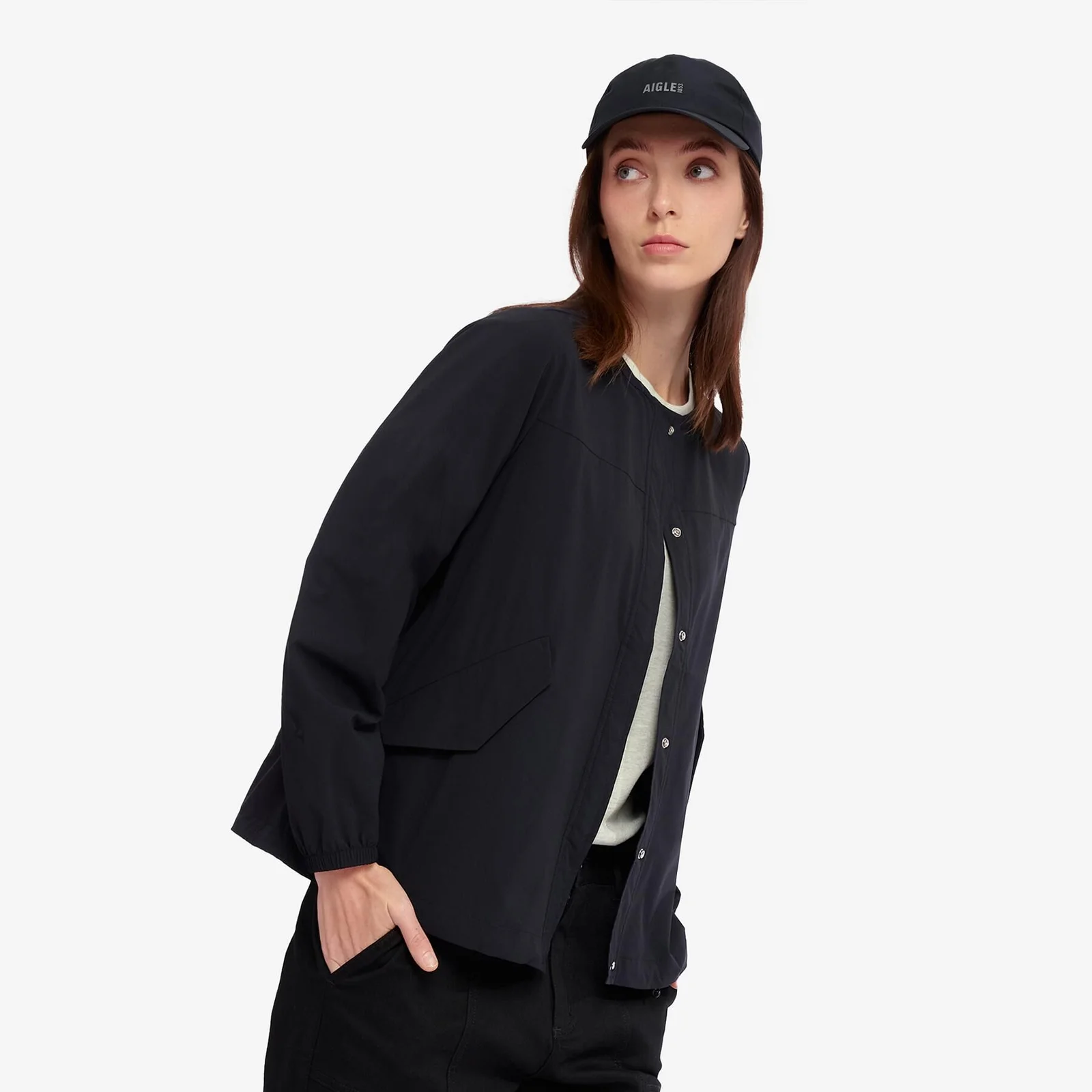 女裝 機能性 輕量 圓領 外套 AAS25WOUT015NOI