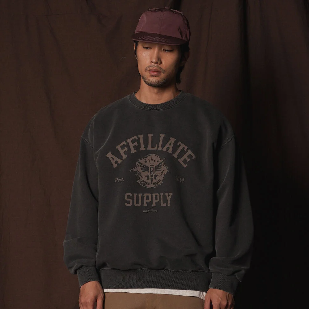 Afilia Pigment 衛衣 深灰色 HHMT4721