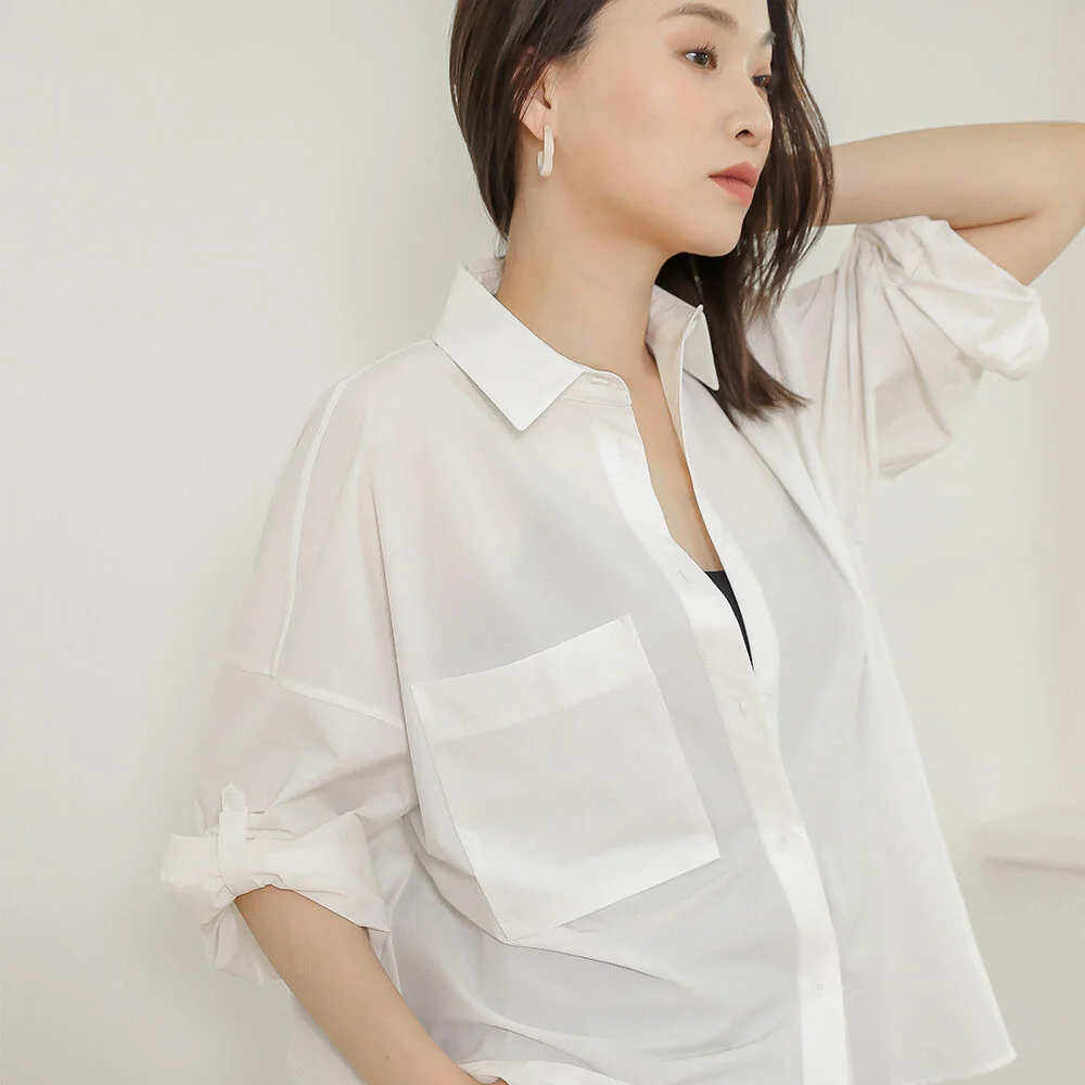 Roll-up big pocket shirts/WH