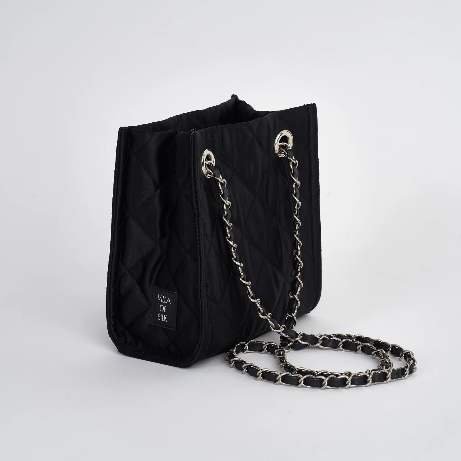 Quilted 100% silk squre bag 絎縫 真絲 方形 單肩袋 斜揹袋