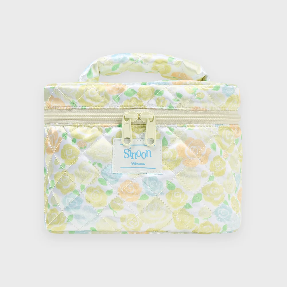 Rose Quilted Pouch (Yellow)
