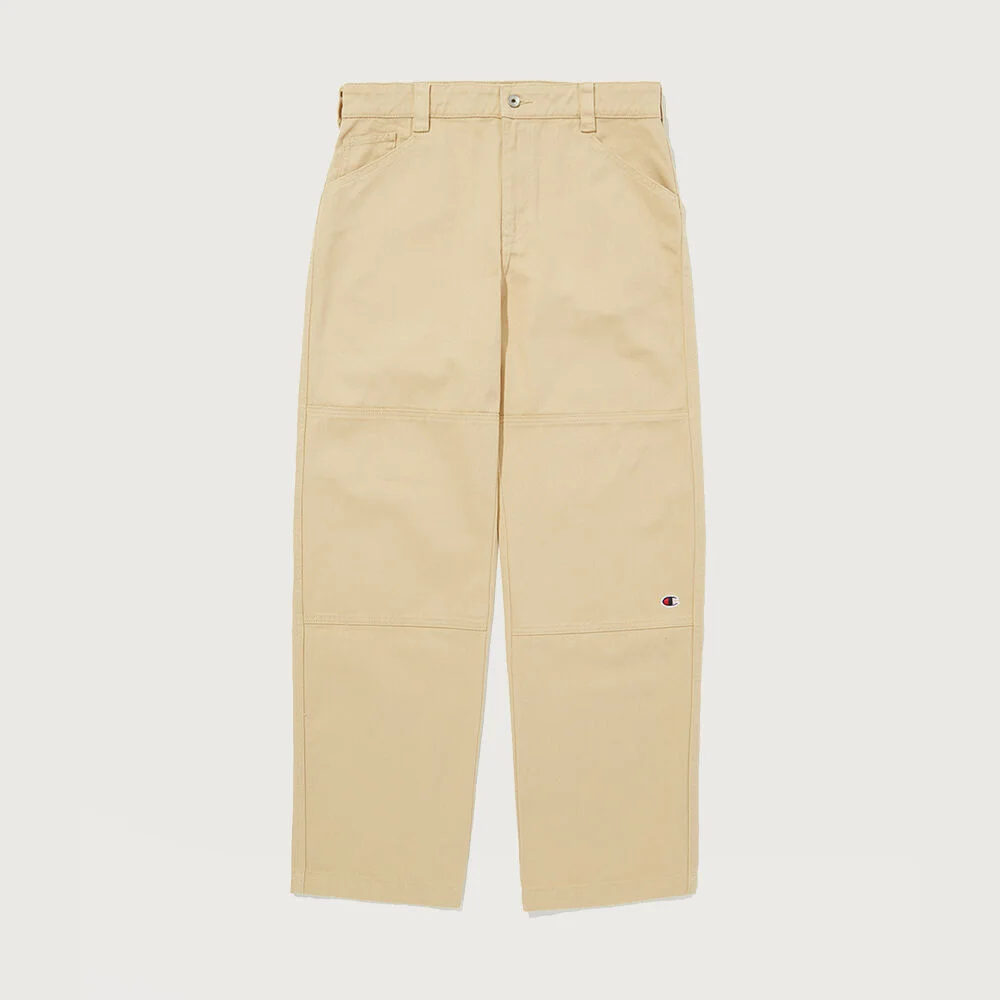 C標誌 厚重 斜紋 褲子 Normal Beige