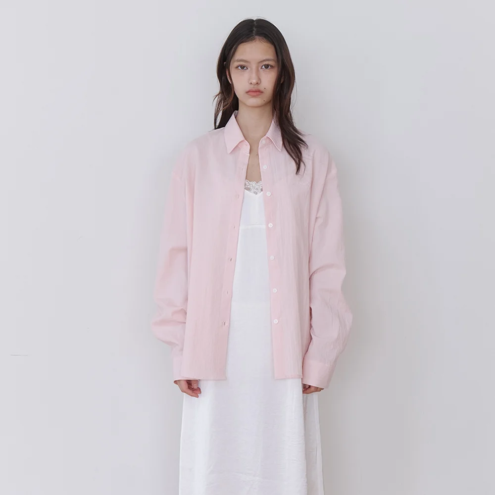 soft classic stripe shirt - soft pink
