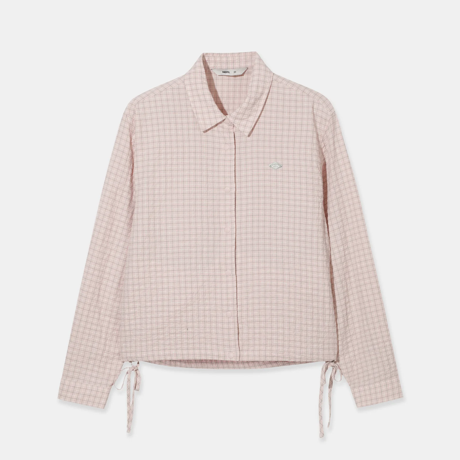 NEPA/Official Direct 7M41560 女裝 格紋 長袖 襯衫_PALE PINK