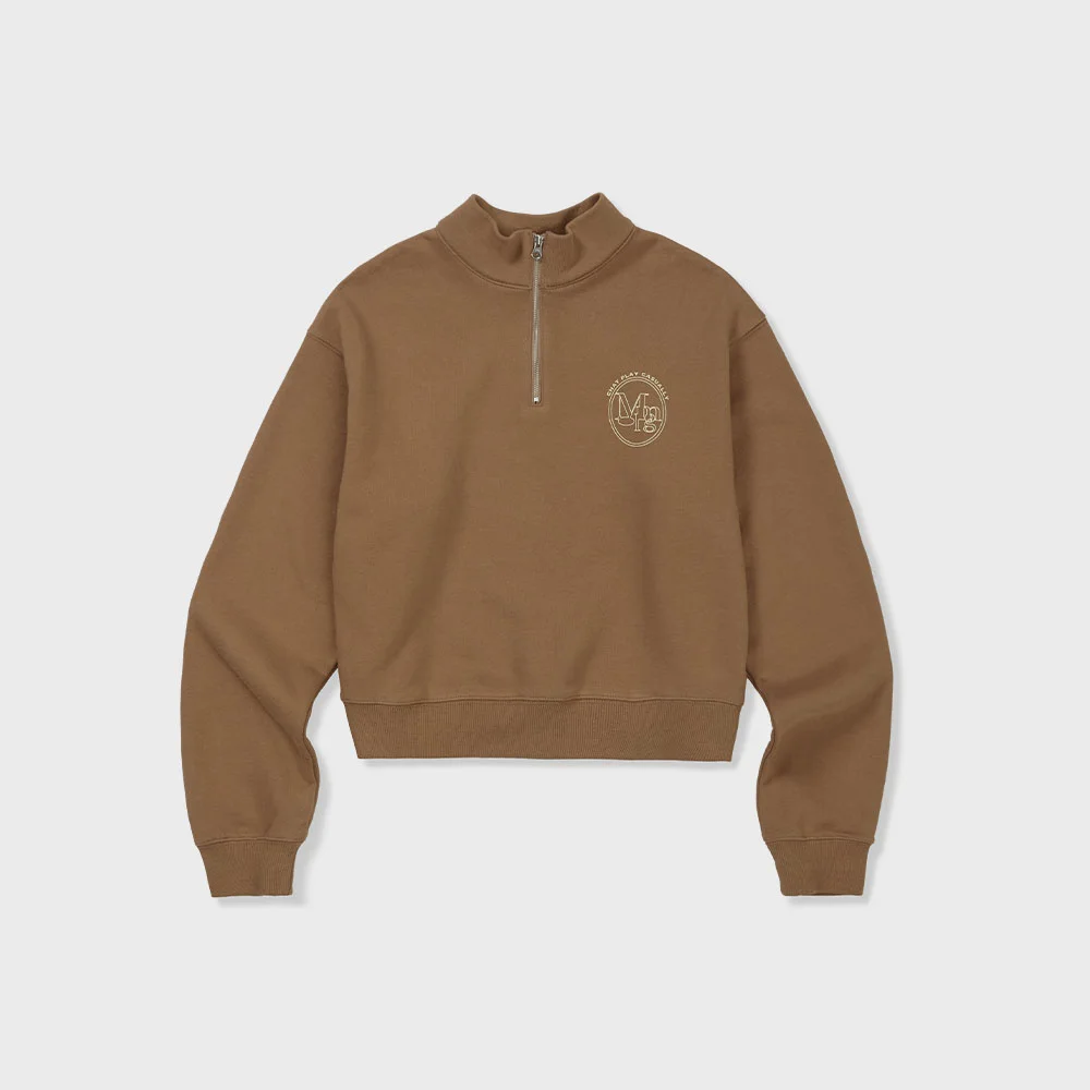 CIRCLE SERIF SWEAT (BREAD BROWN)