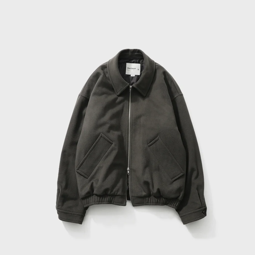 Mayor Wool Blouson Jacket Dark Gray