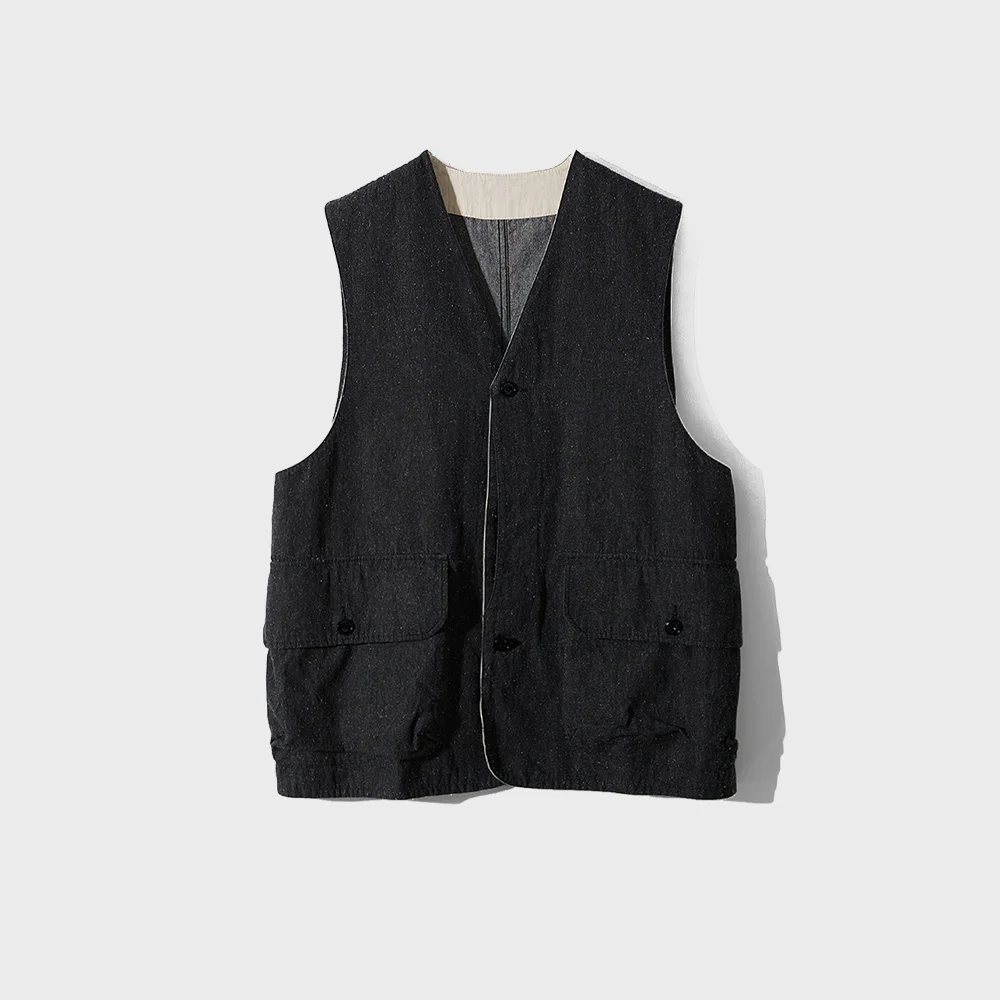 Weaver Slik Denim Vest Black