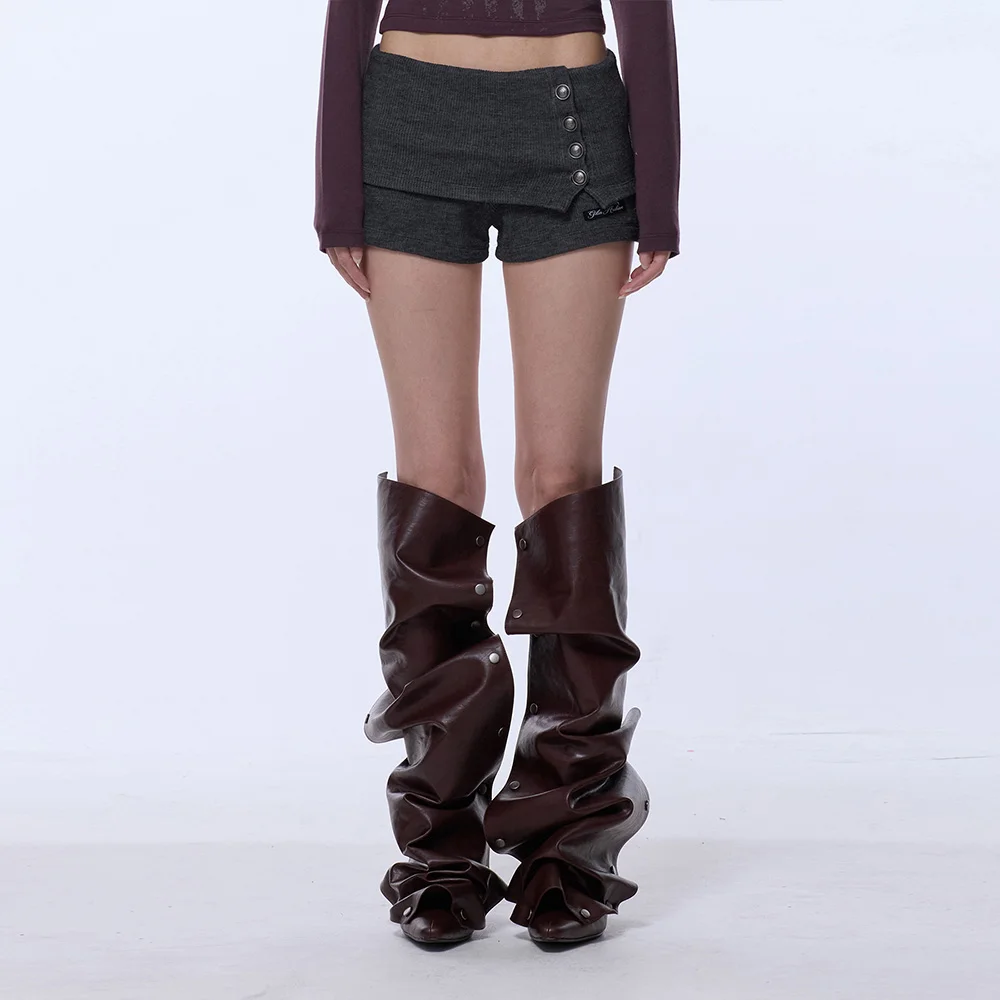 4-BUTTON KNIT SHORTS_CHARCOAL