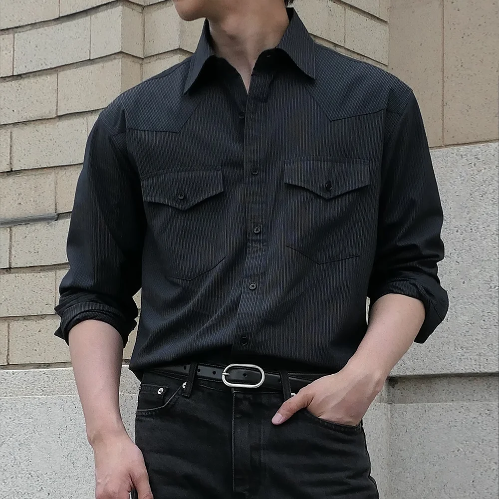 VEIL STRIPE WESTERN SHIRT