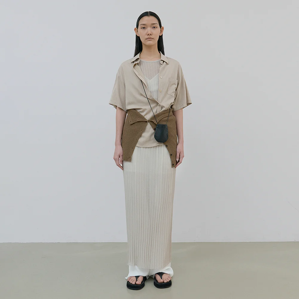 Sheer Knit Dress (sand)