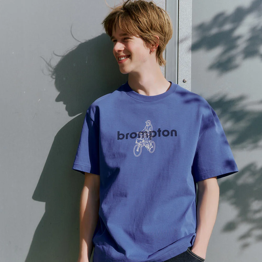 BROMPTON RIDER GRAPHIC T-SHIRT - BLUE (P252UTS436)