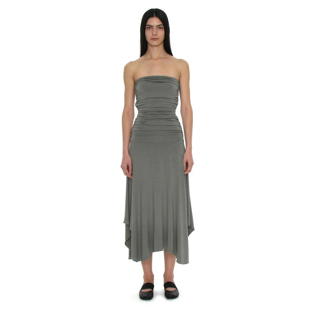 PWC 2WAY TUBE TOP DRESS_KHAKI