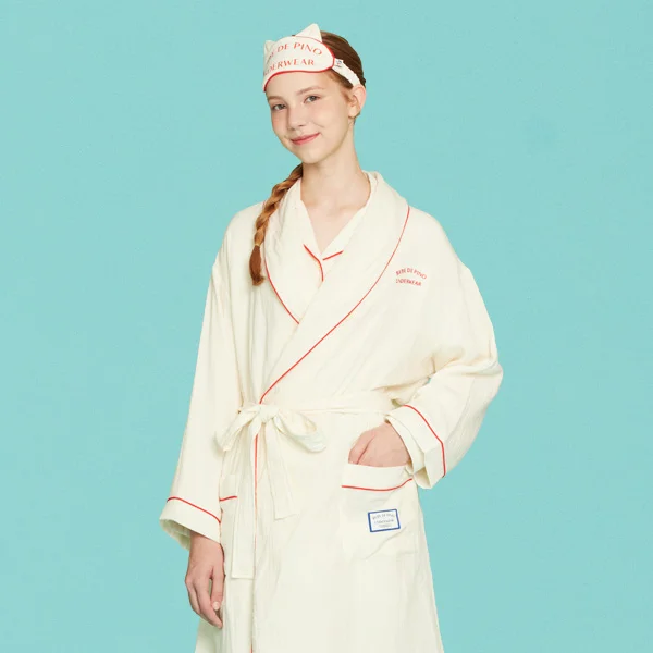 WOMEN 女裝象牙色Logo長袍_BU51UR501