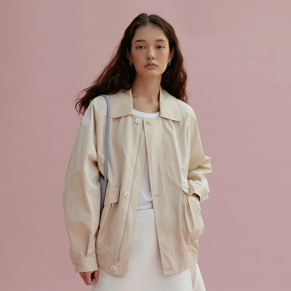 BUTTON BLOUSON (BUTTER)