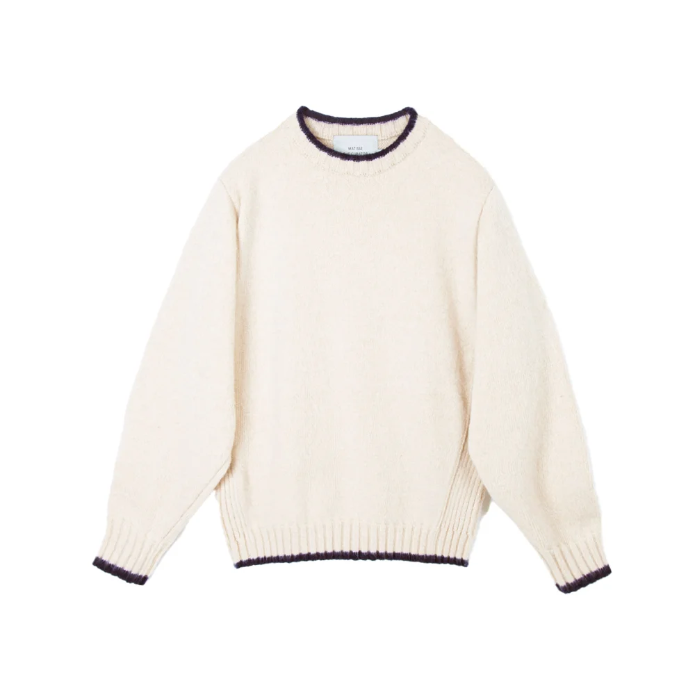 COLOR TIP KNIT ECRU