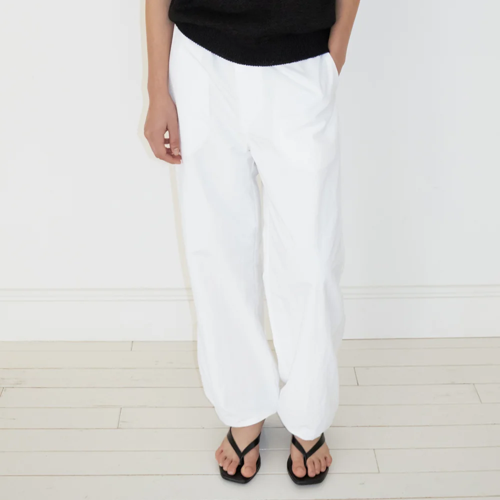 String Track Pants (White)