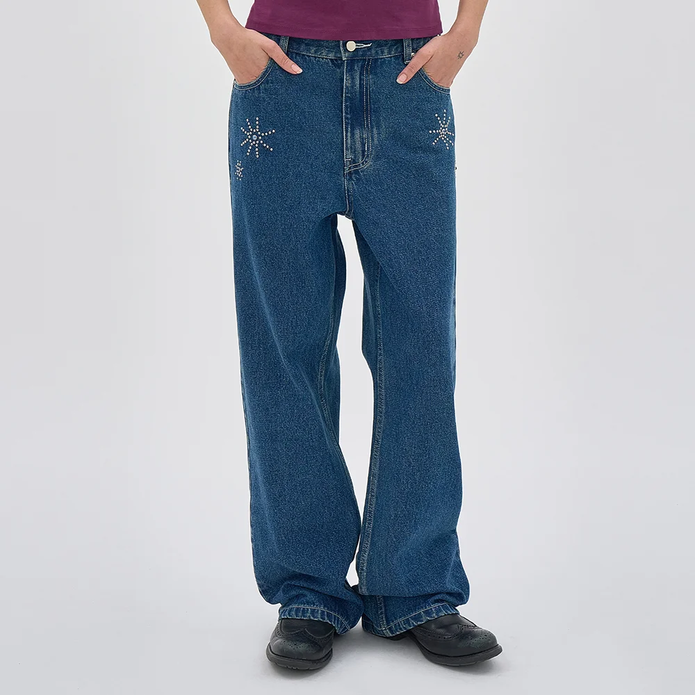 GEMSTONE WIDE LEG DENIM JEANS_DEEP BLUE