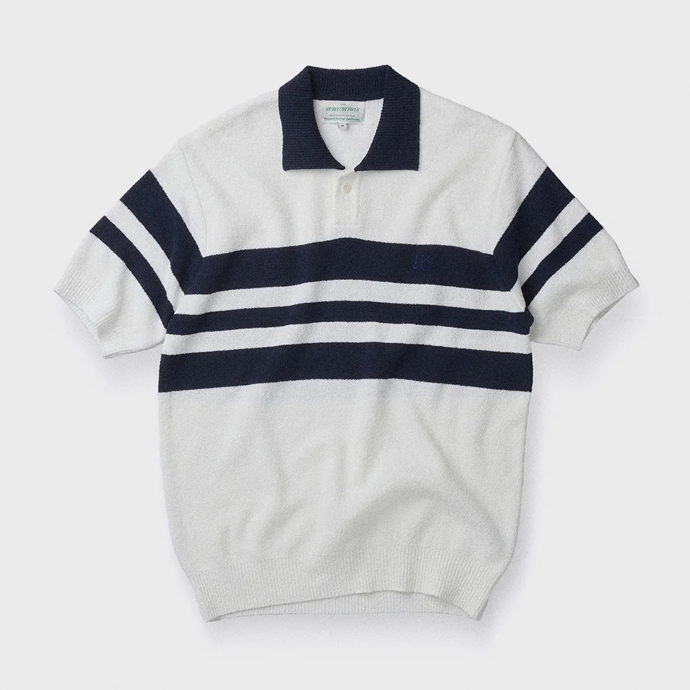 Color Matching Short-Sleeves Polo Knit ABWAM26741NYX