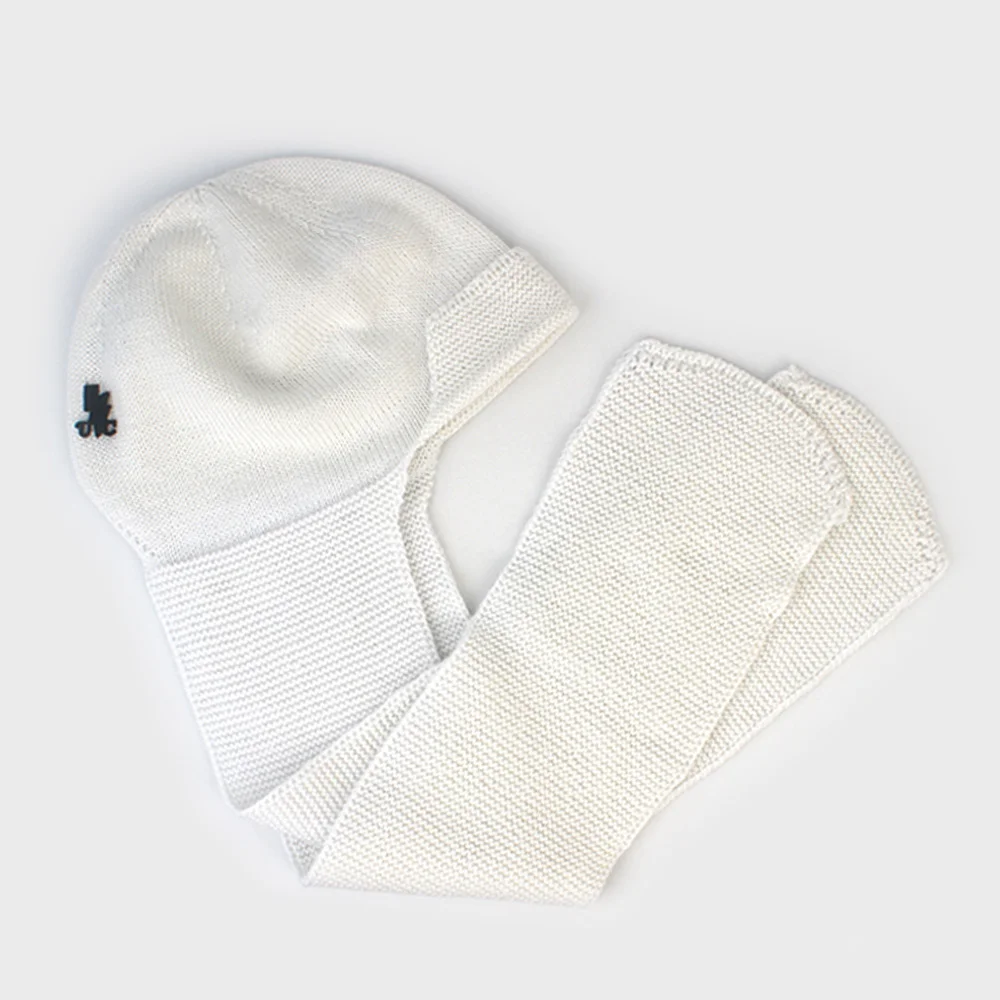 Wool Ivory Brim Muffler Beanie 頸巾冷帽套裝
