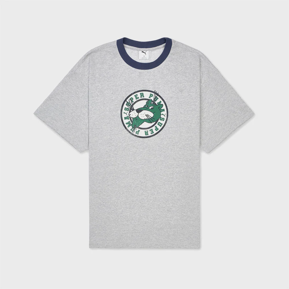 圖案 T恤 - Grey Heather / 950413-03