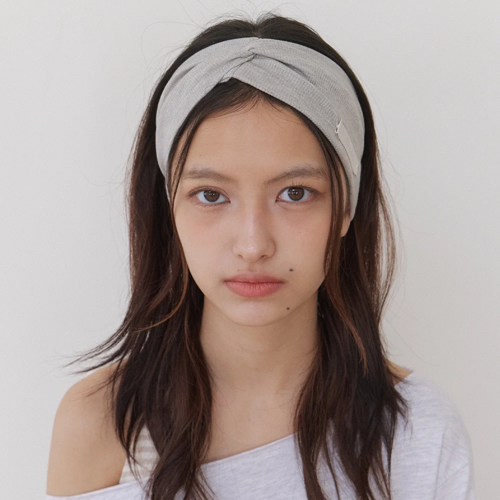 soft glow twist band - melange gray