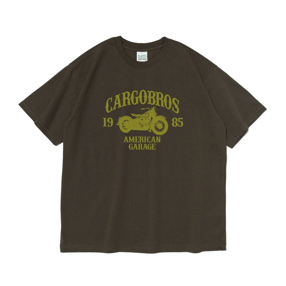 CB 1985 BIKE GRAPHIC SHORT SLEEVE T-SHIRT (KHAKI)