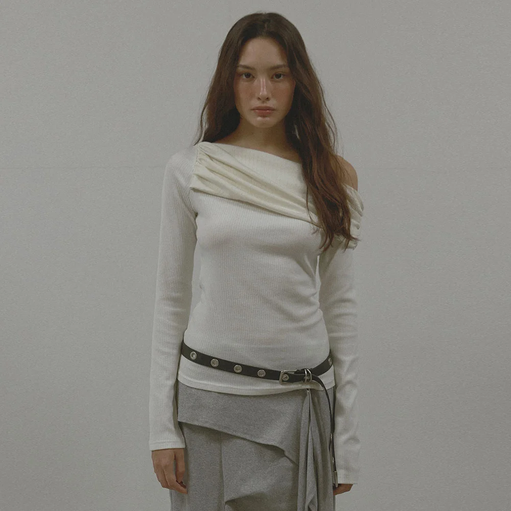 GRACE SHIRRING T (IVORY)