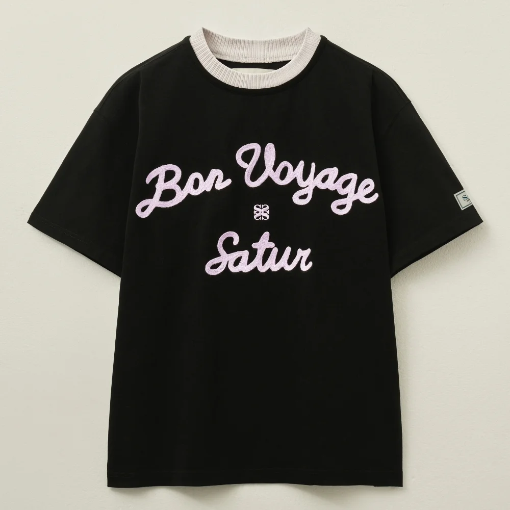 Setter 標誌 刺繡 Voyage 短袖 T恤 藝術 粉色