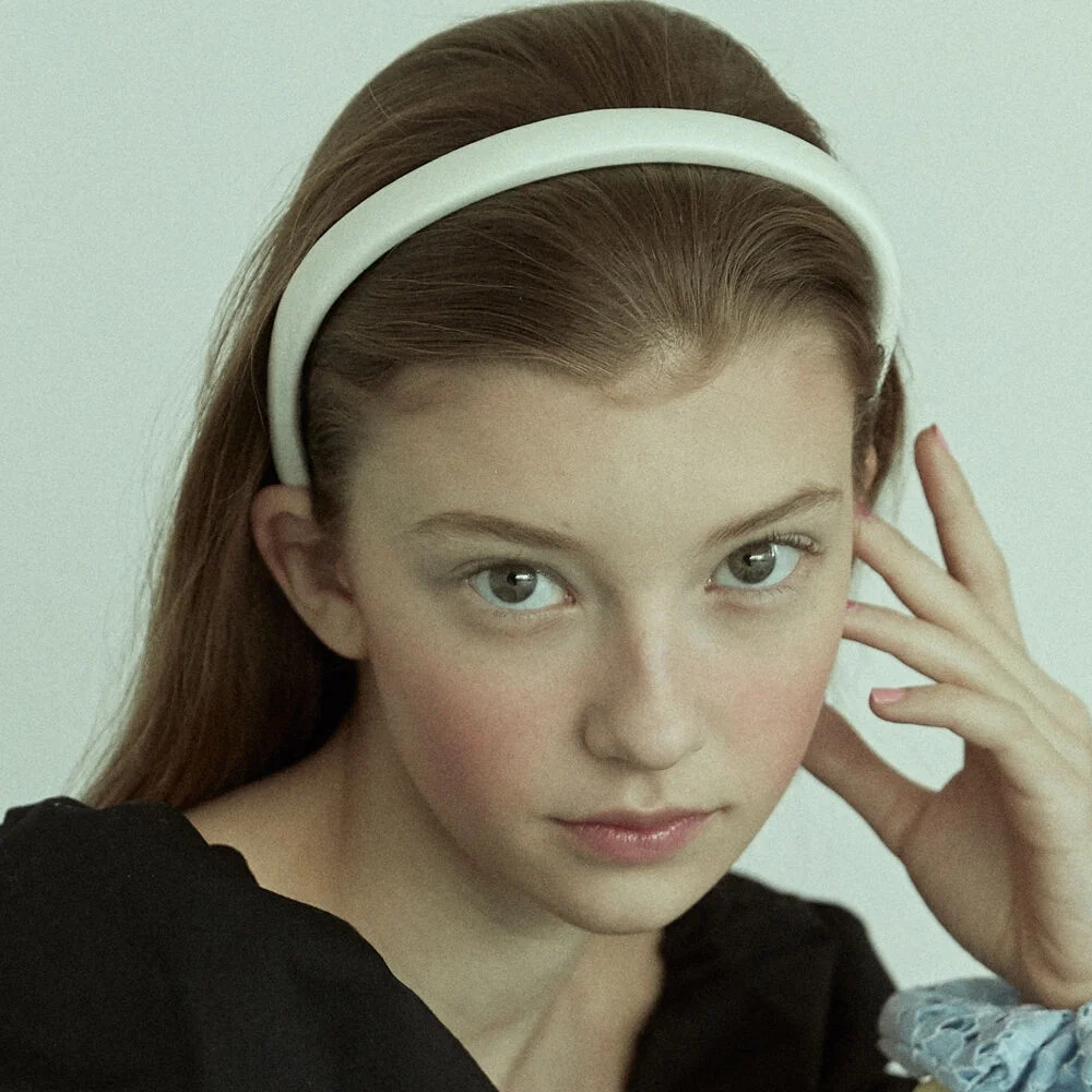 Ivory Satin Headband