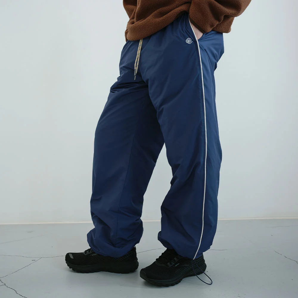 鋪棉 兩穿 鬆緊帶 褲子 (Blue)
