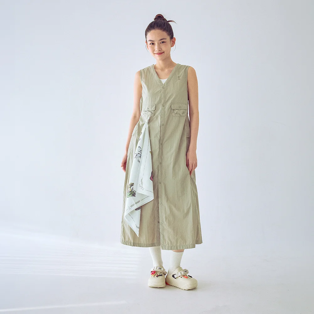 女裝) Camper 鈕扣 Down 連衣裙(BEIGE)