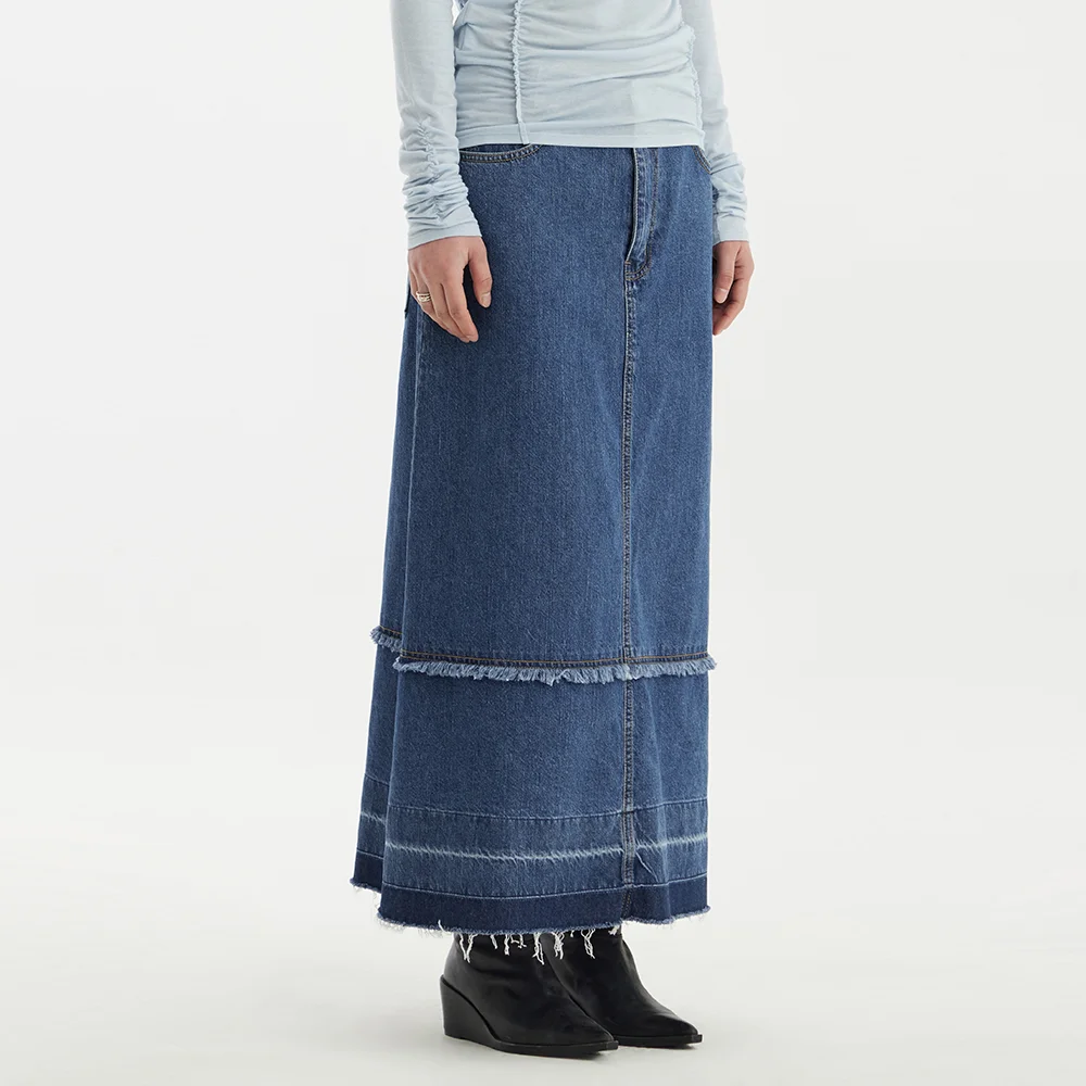 Rebuild 018 Denim Skirt - Medium Blue